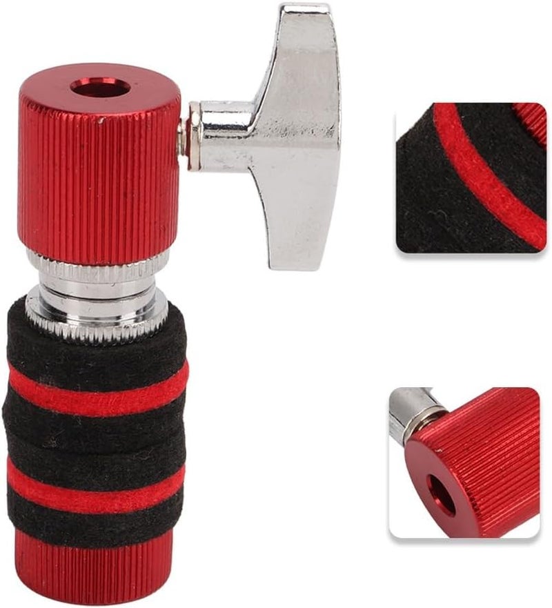 Chiffonade Hi-hat Clutch Cymbal,Aluminum Alloy Clutch for Standard Hi-Hat Stands, Fits 6-7mm Rods,Jazz Drum Parts Accessories(Red) - Image 2